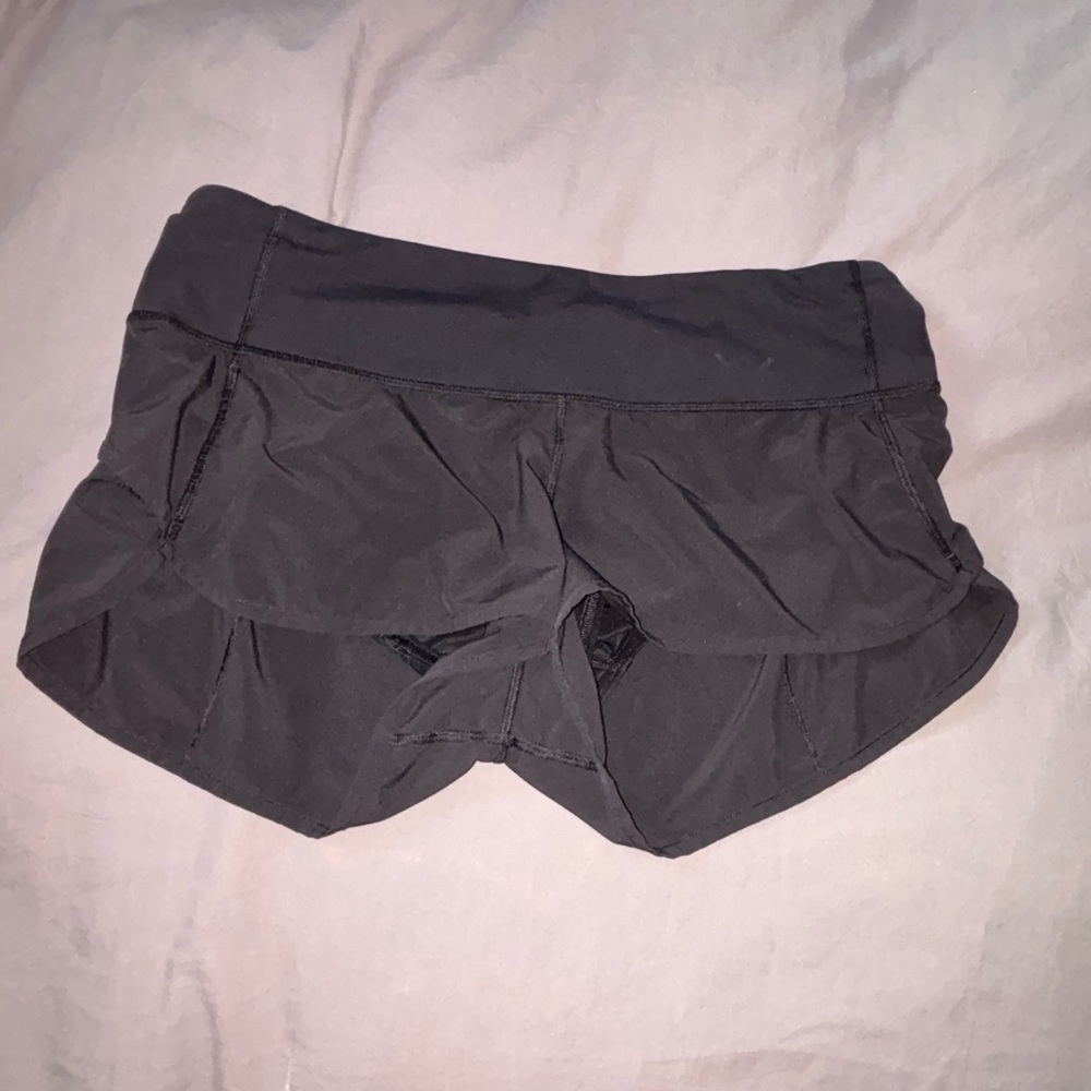 lululemon athletica Black Athletic Shorts speed up mid rise lined